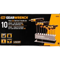 Hex Key Sets: Tool Type: Hex; Handle Type: T-Handle; Measurement Type: SAE