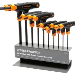Hex Key Sets: Tool Type: Hex; Handle Type: T-Handle; Measurement Type: SAE