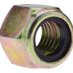 Hex Lock Nut: Insert Lock, Nylon Insert, 5/8-11, Grade 8 Steel, Yellow Zinc Dichromate Finish