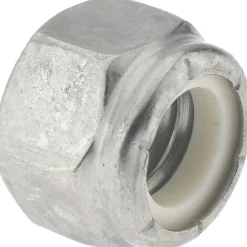 Hex Lock Nut: Insert Lock, Nylon Insert, 1/2-13, Grade 18-8 Stainless Steel