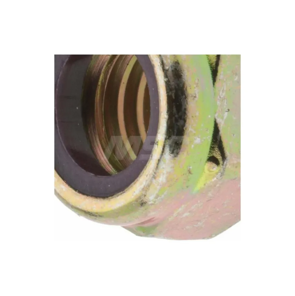 Hex Lock Nut: Insert Lock, Nylon Insert, 7/16-14, Grade 8 Steel, Yellow Zinc Dichromate Finish