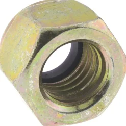 Hex Lock Nut: Insert Lock, Nylon Insert, 1/2-13, Grade 8 Steel, Yellow Zinc Dichromate Finish