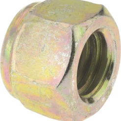 Hex Lock Nut: Insert Lock, Nylon Insert, 1/2-13, Grade 8 Steel, Yellow Zinc Dichromate Finish