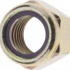 Hex Lock Nut: Insert Lock, Nylon Insert, 3/4-10, Grade 8 Steel, Yellow Zinc Finish