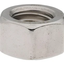 Hex Nut: 5/8-11, Grade 316 Stainless Steel, Bright/Uncoated Finish