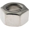 Hex Nut: 3/8-16, Grade 316 Stainless Steel, Bright/Uncoated Finish