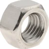 Hex Nut: 1/2-13, Grade 18-8 Stainless Steel, Bright/Uncoated Finish