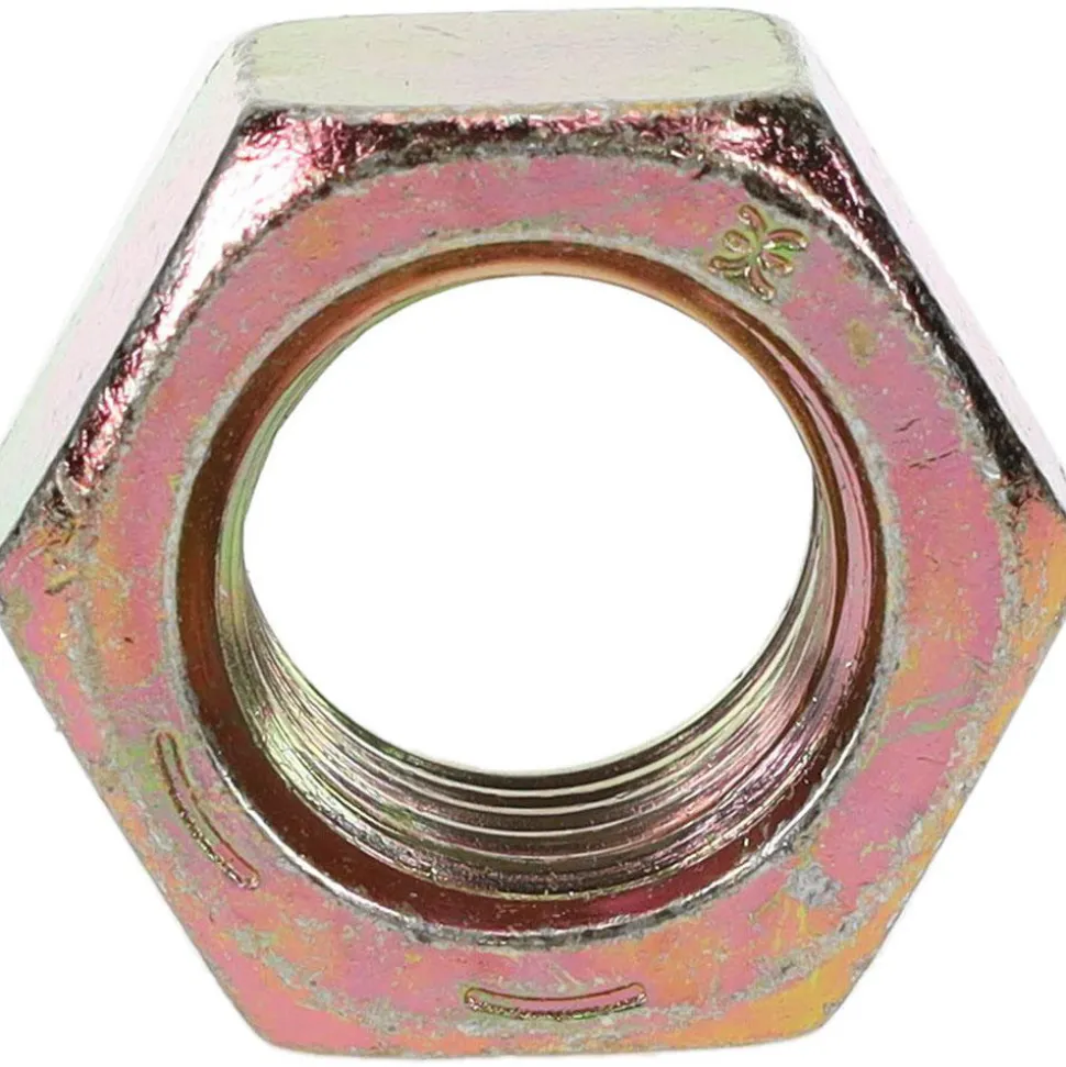 Hex Nut: 3/4-10, Grade 8 Steel, Yellow Zinc Dichromate Finish