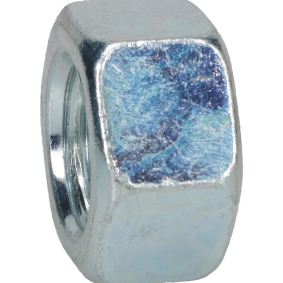 Hex Nut: 3/4-10, Grade 5 Steel, Zinc Finish