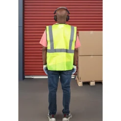 High Visibility Vest: ANSI Class 2, General Purpose, Size Large & X-Large