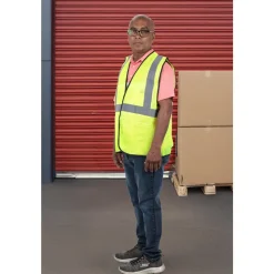 High Visibility Vest: ANSI Class 2, General Purpose, Size Large & X-Large