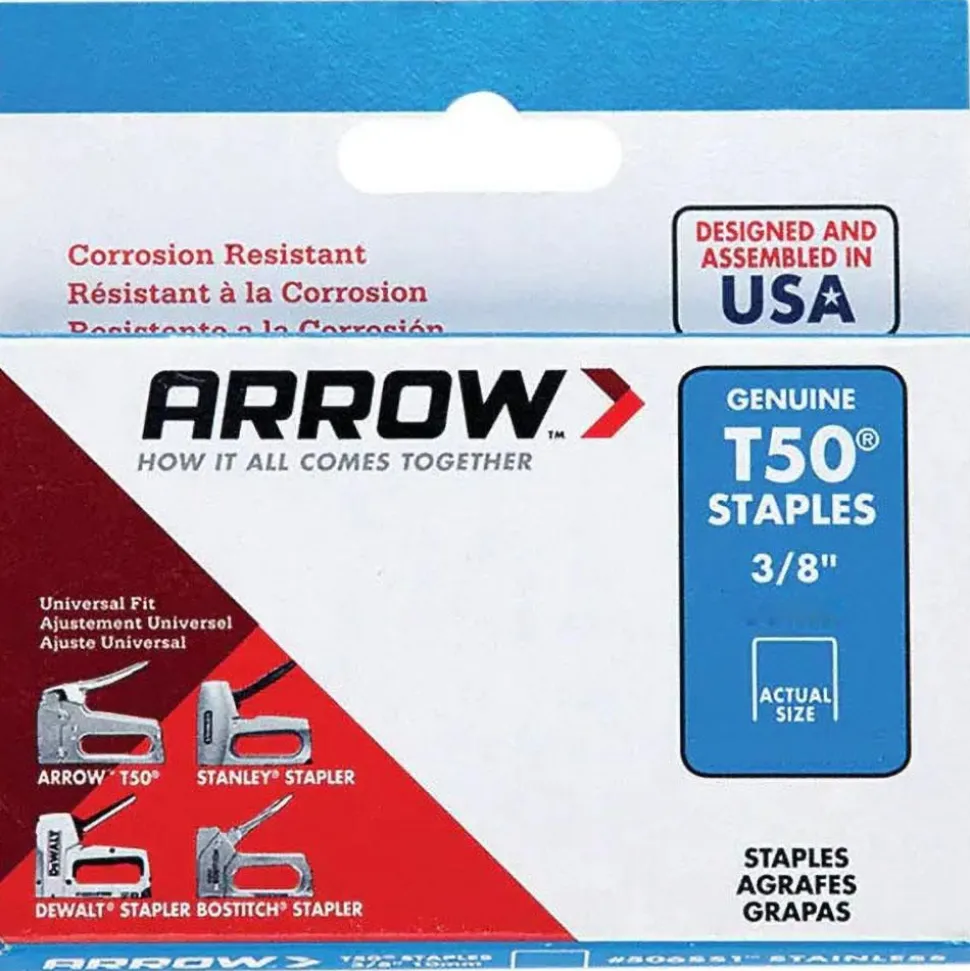 High Carbon Steel Heavy-Duty Staple: 3/8" Leg Length