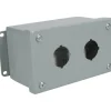 2 Hole, 1.203" Hole Dia, Steel Pushbutton Switch Enclosure