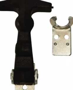 Hood Door Latch: 4" OAL, 2.38" OAW, 1/2" OAH, Rubber, Plain Finish