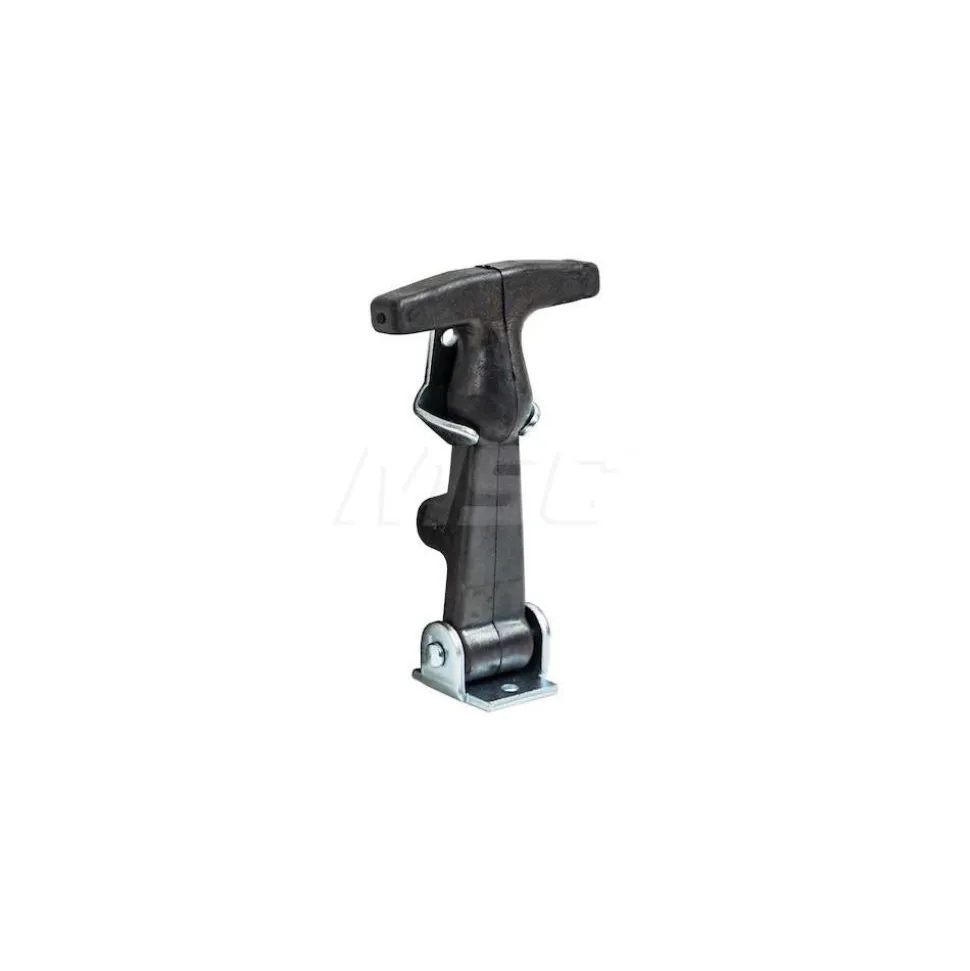 Hood Door Latch: 4" OAL, 2.38" OAW, 1/2" OAH, Rubber, Plain Finish