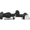 Hood Door Latch: 3-1/8" OAW, 1-3/8" OAH, Rubber & Steel