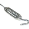 68 (Hook) & 74 (Eye) Lb Load Limit, 1/4" Thread Dia, 2-1/4" Take Up, Malleable Iron Hook & Eye Turnbuckle