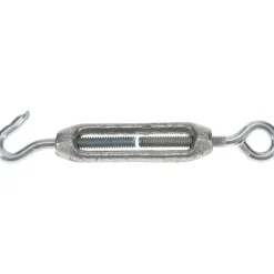 68 (Hook) & 74 (Eye) Lb Load Limit, 1/4" Thread Dia, 2-1/4" Take Up, Malleable Iron Hook & Eye Turnbuckle