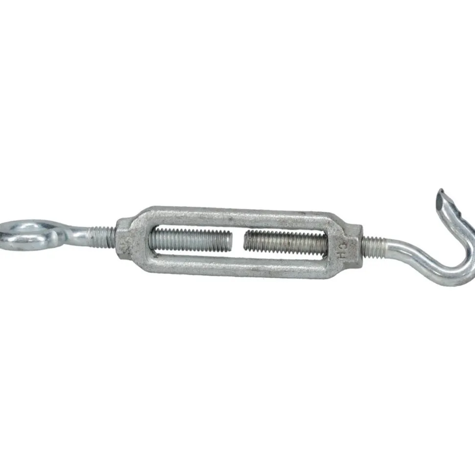 112 (Hook) & 96 (Eye) Lb Load Limit, 5/16" Thread Dia, 2-9/16" Take Up, Malleable Iron Hook & Eye Turnbuckle