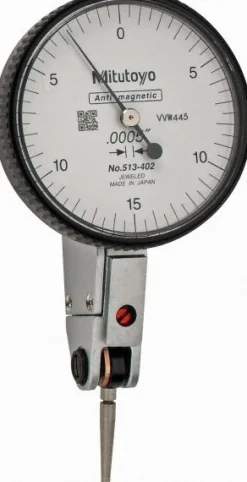 Horizontal Dial Test Indicator: 0.0300" Max, 0-15-0 Dial Reading, 0.000500" Accuracy