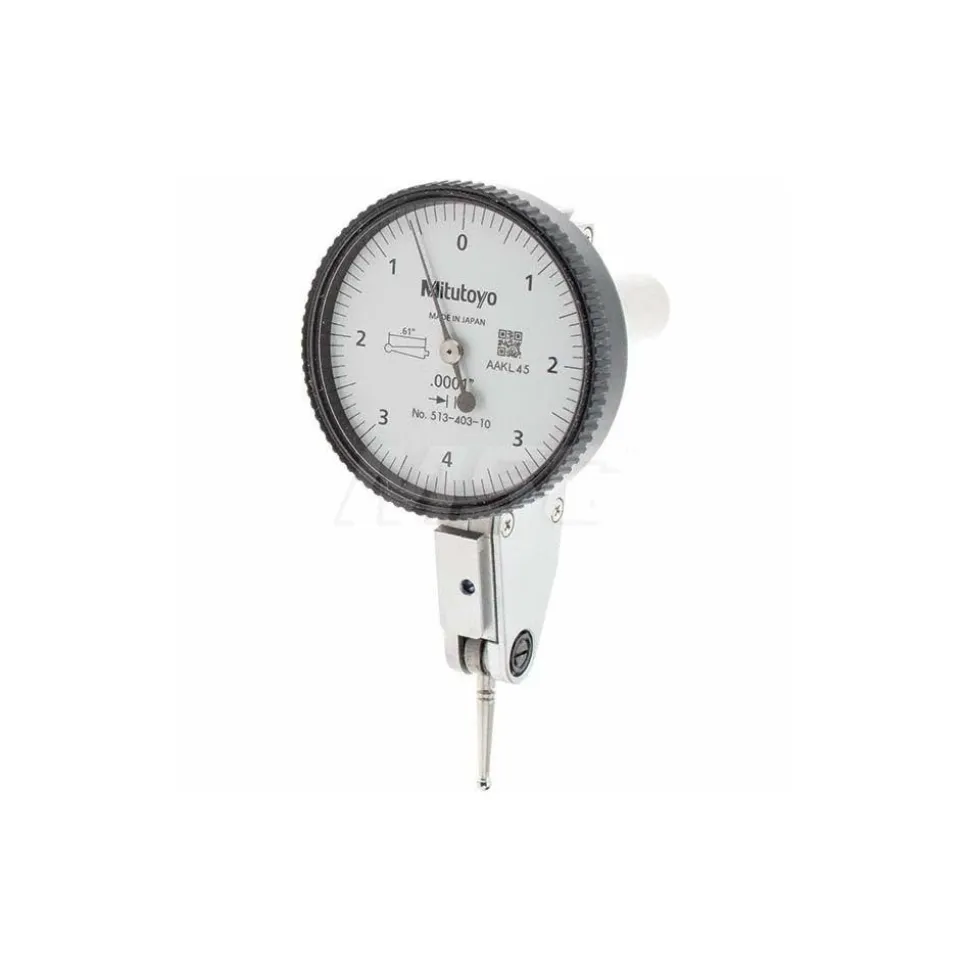 Horizontal Dial Test Indicator: 0.0080" Max, 0-4-0 Dial Reading, 0.000100" Accuracy