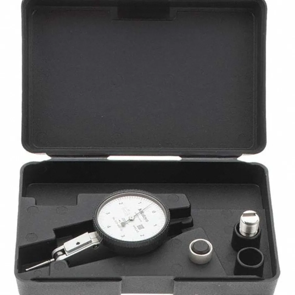 Horizontal Dial Test Indicator: 0.0080" Max, 0-4-0 Dial Reading, 0.000100" Accuracy