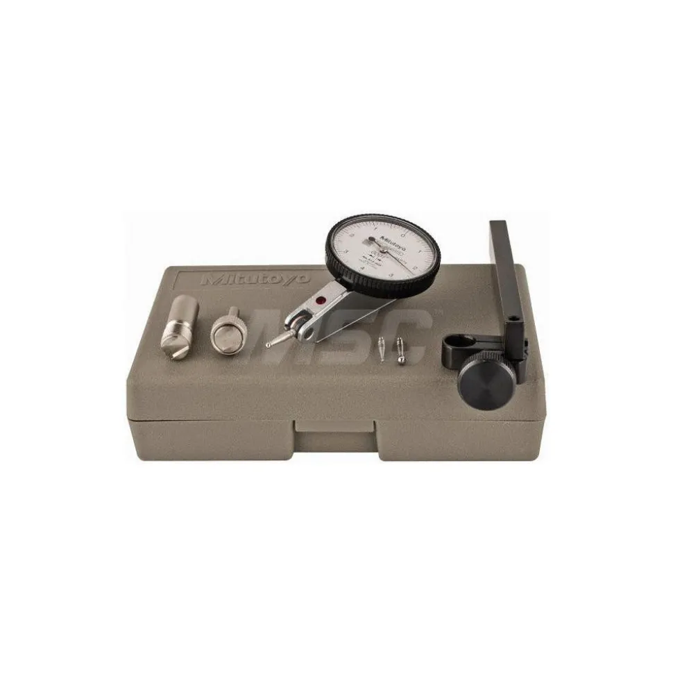 Horizontal Dial Test Indicator: 0.0080" Max, 0-4-0 Dial Reading, 0.000100" Accuracy