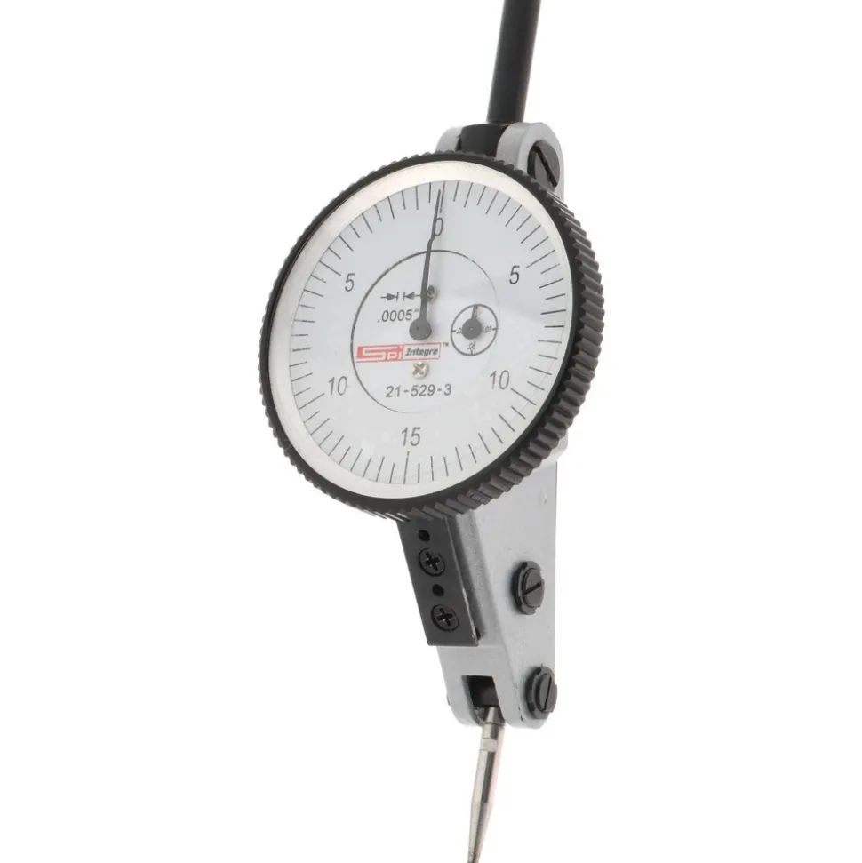 Horizontal Dial Test Indicator: 0.0600" Max, 0-15-0 Dial Reading, 0.0008" Accuracy