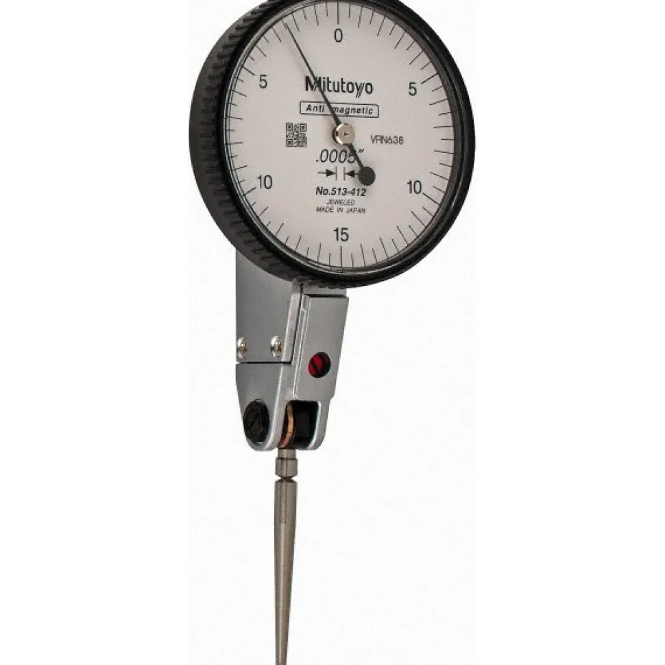 Horizontal Dial Test Indicator: 0.0300" Max, 0-15-0 Dial Reading, 0.000500" Accuracy