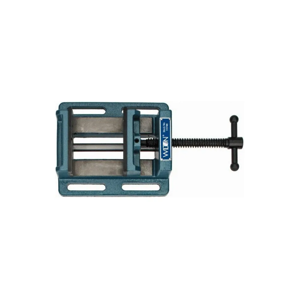 Horizontal Drill Press Vise: 4" Jaw Width, 4" Jaw Opening