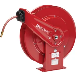 Hose Reel with Hose: 1/2" ID Hose x 50', Spring Retractable