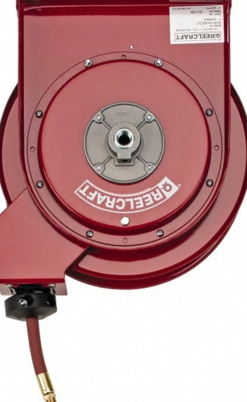Hose Reel with Hose: 3/8" ID Hose x 25', Spring Retractable