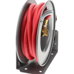 Hose Reel with Hose: 3/8" ID Hose x 20', Spring Retractable