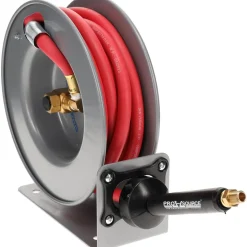 Hose Reel with Hose: 3/8" ID Hose x 20', Spring Retractable