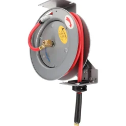Hose Reel with Hose: 3/8" ID Hose x 25', Spring Retractable