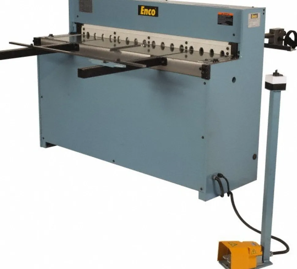 Hydraulic Floor Shear: 52" Shear Length, 14 ga Mild Steel