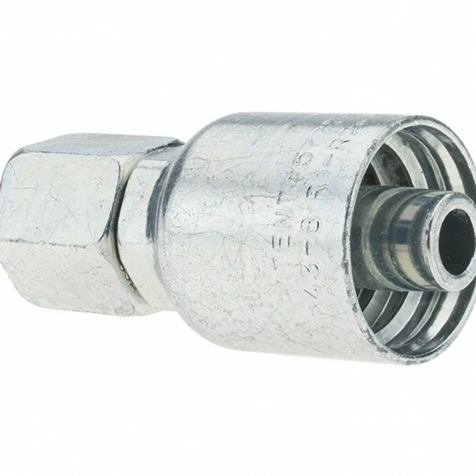Hydraulic Hose Female JIC 37 deg Swivel Fitting: 0.5000" Hose ID, Hose Size 8, 1/2" Thread
