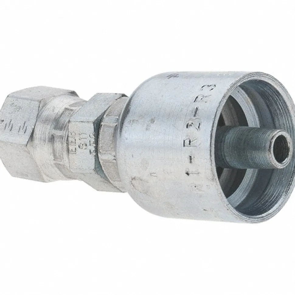Hydraulic Hose Female JIC 37 deg Swivel Fitting: 0.2500" Hose ID, Hose Size 4, 1/4" Thread