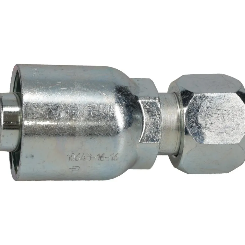 Hydraulic Hose Female JIC 37 deg Swivel Fitting: 1.0000" Hose ID, Hose Size 16, 1" Thread