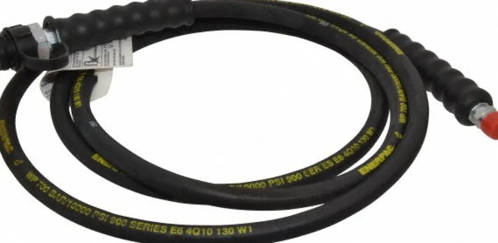 Hydraulic Pump Hose: 1/4" ID, 10' OAL, Rubber, 10,000 Max psi