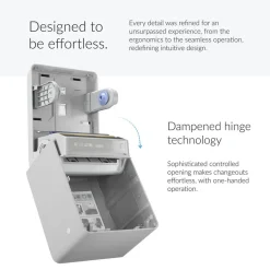 ICON Automatic Hard Roll Towel Dispenser, with Silver Mosaic Design Faceplate, 16.53