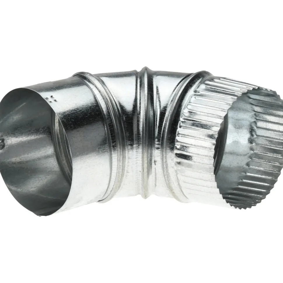 4" ID, Galvanized Duct Round Adjustable Elbows