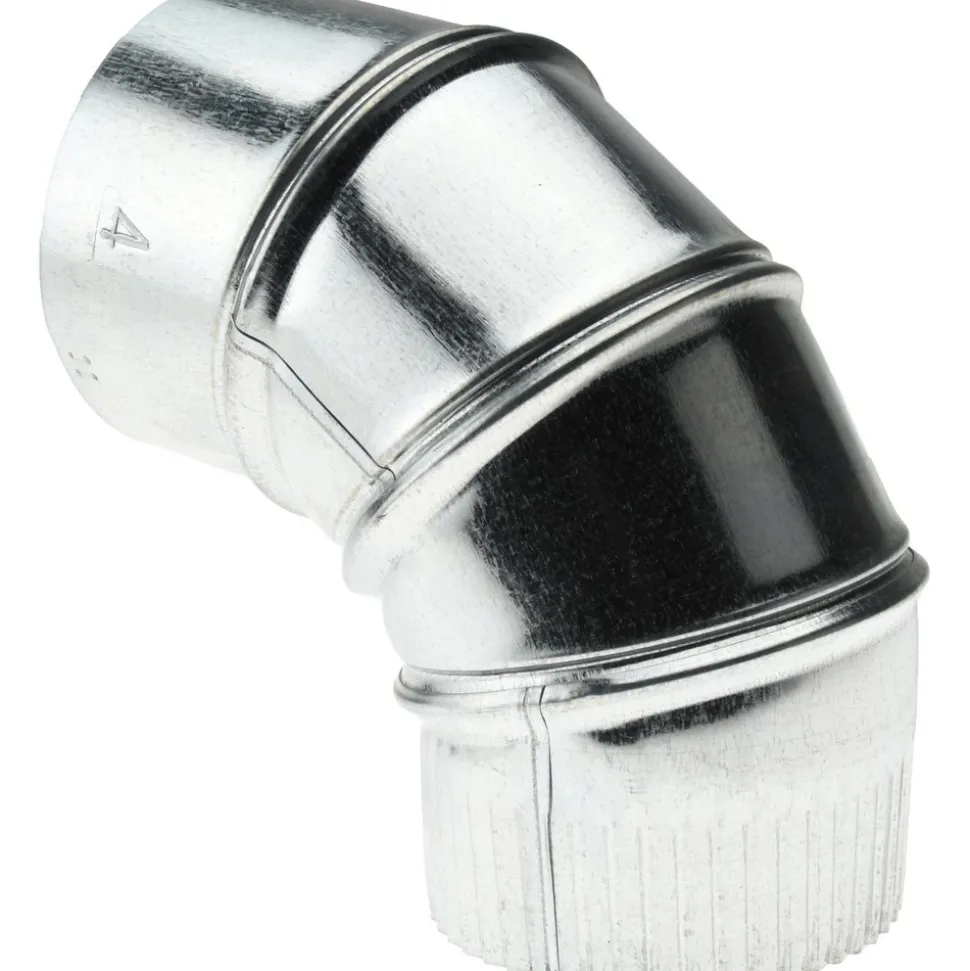 4" ID, Galvanized Duct Round Adjustable Elbows