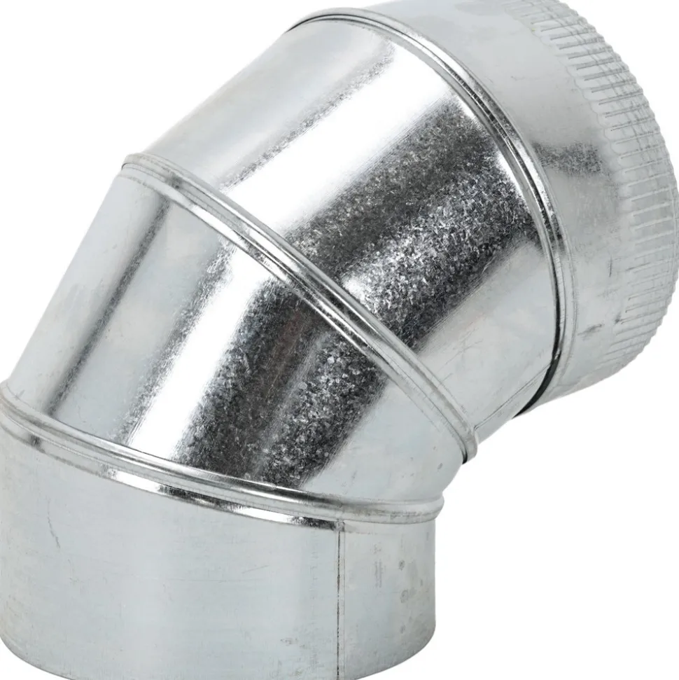 8" ID, Galvanized Duct Round Adjustable Elbows
