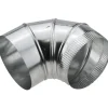 8" ID, Galvanized Duct Round Adjustable Elbows
