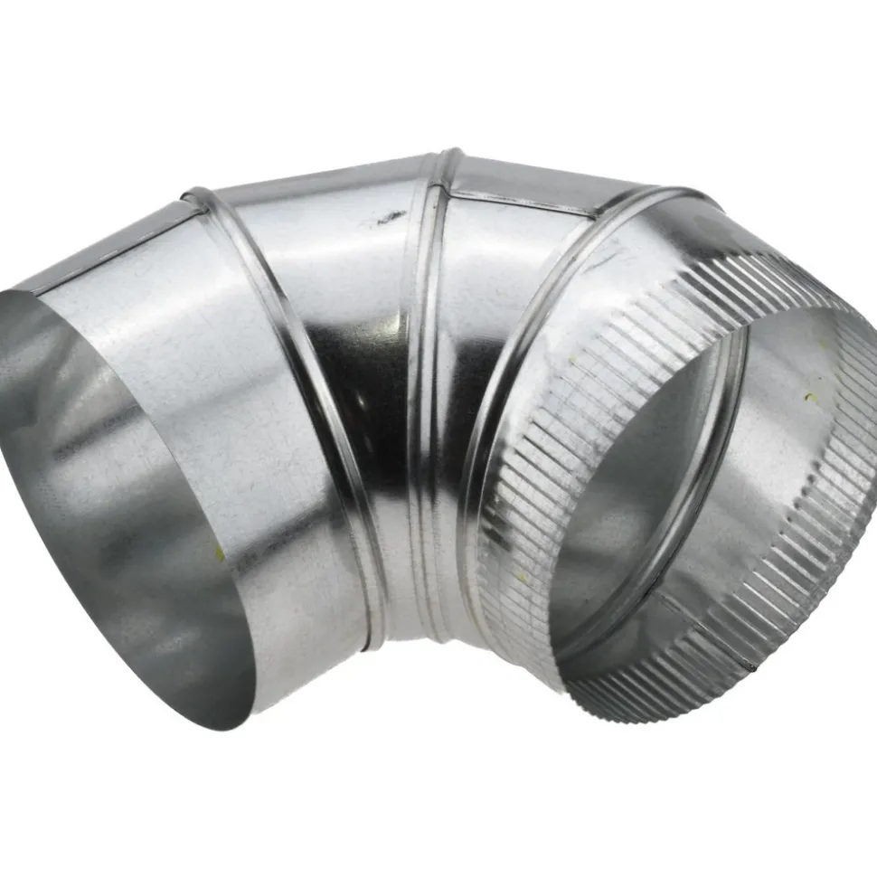 8" ID, Galvanized Duct Round Adjustable Elbows