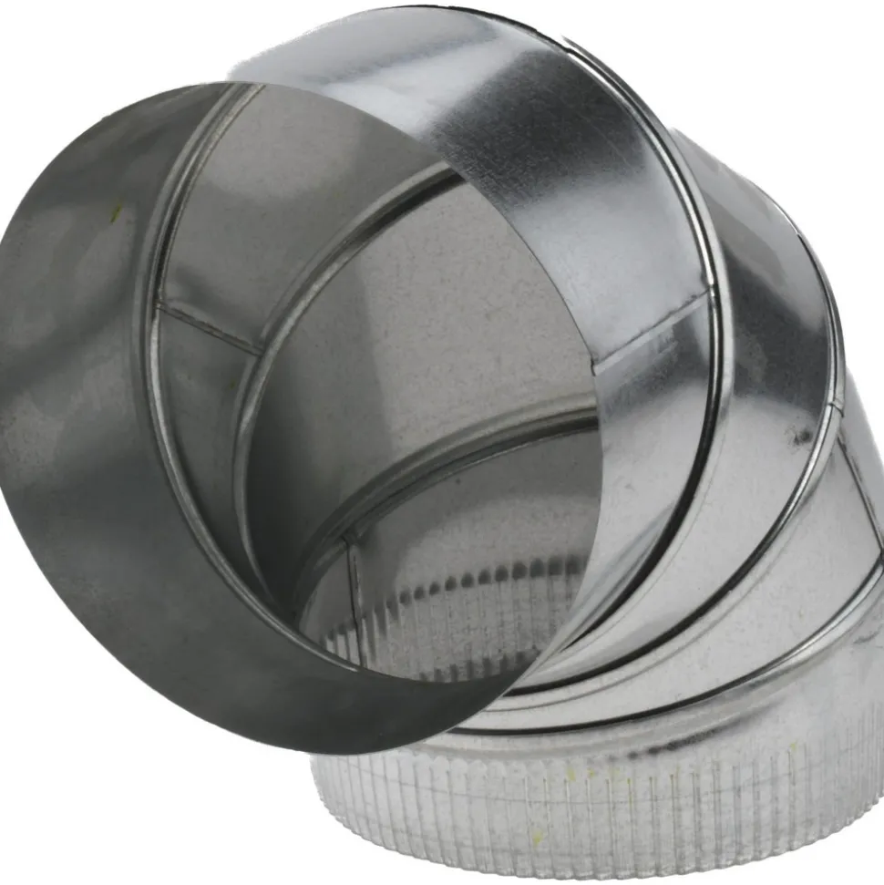 8" ID, Galvanized Duct Round Adjustable Elbows