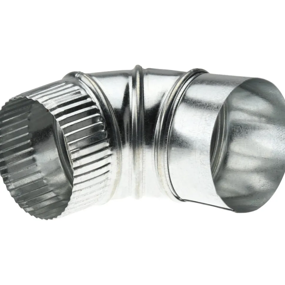 4" ID, Galvanized Duct Round Adjustable Elbows