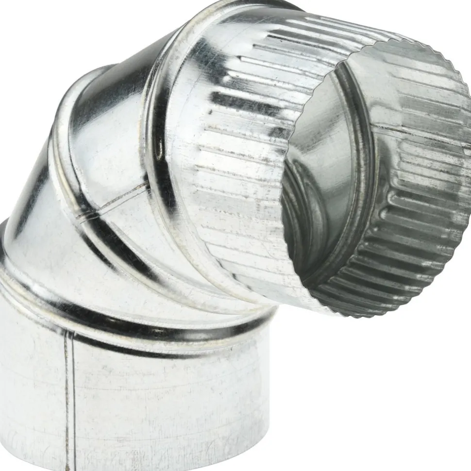 4" ID, Galvanized Duct Round Adjustable Elbows