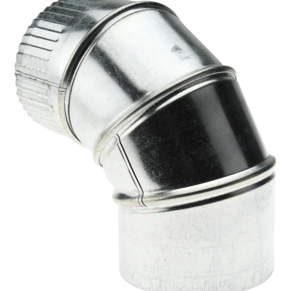 4" ID, Galvanized Duct Round Adjustable Elbows